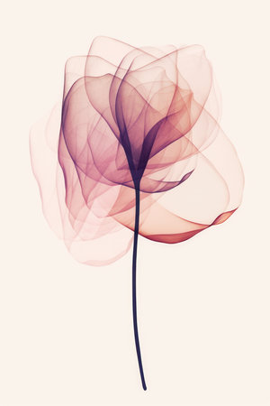 Abstract flower on a light background, vector illustration, eps10. AI Generated.の素材