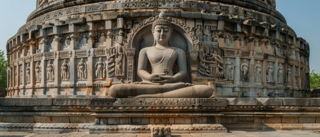 Buddha statue in the ancient city of Polonnaruwa, Sri Lankaの素材