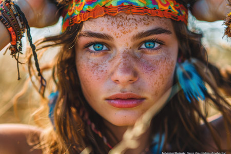 Rhythmic Joy in Nature: Embrace Boho Chic Vibesの素材