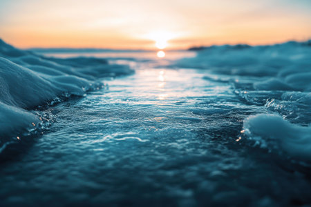 Ethereal Ice Tundra with Ancient Silhouettes Undercurrent "cut elements, themedの素材