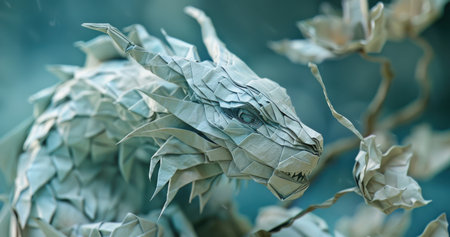 Elegance in Nature: Stunning Origami Sculptures "cut elements, themed designs.の素材