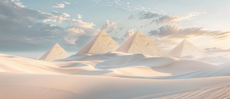 Surreal Desert Dreamscape with Pyramid Dunes "cut elements, themed designs. Topの素材