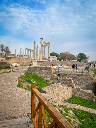 Erected in ancient Pergamon under the Attalid Dynasty by King Eumenes II in the 2nd century BC for...