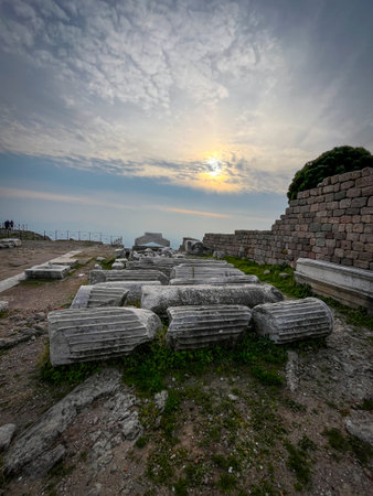Built by Attalid kings like Eumenes II in the 2nd century BC for the Temple of Dionysus and Athena,...