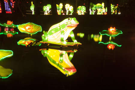 Lanterns made for the Chinses Light festival in Rotterdamのeditorial素材