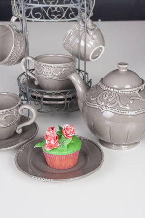  valentine Cupcakes with different settingsの写真素材