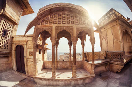 Zenana mahal in City Palace museum of Jaisalmer fort, Rajasthan, Indiaのeditorial素材