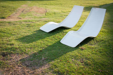 Modern white chairの写真素材