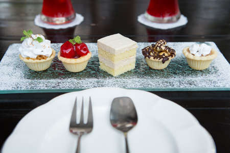 Small cakes with different stuffing