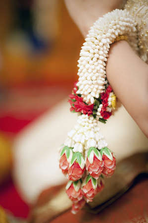 Flower garlands of thai styleの写真素材