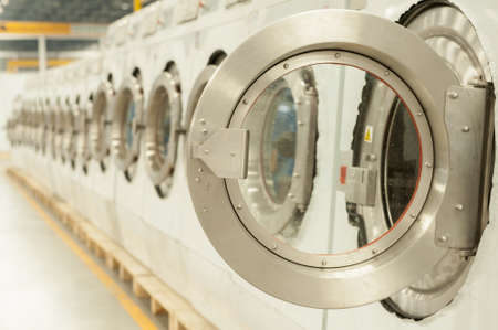 Row of front load washersの写真素材
