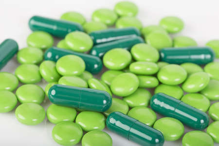 Pills on white backgroundの写真素材