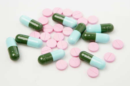 Pills on white backgroundの写真素材