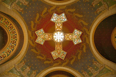 Stained Glass  Crossの写真素材