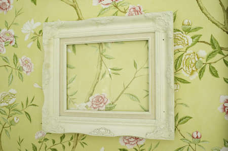 White frame  on vintage background