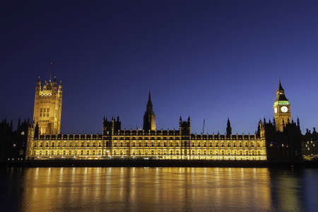 London at twilight