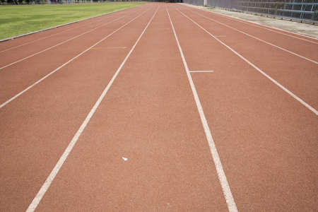 Run race track in sport stadiumの写真素材