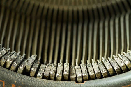 Close up of the letters on an old typewriter