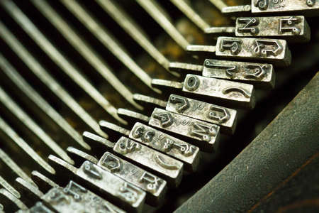 Close up of the letters on an old typewriterの写真素材