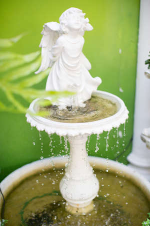 Fountain decoration in the gardenの写真素材