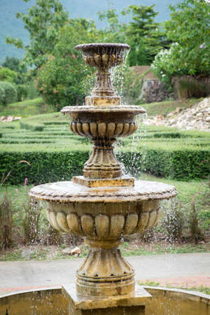 An outdoor park water fountainの写真素材