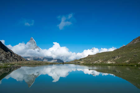 Matterhorn in the swiss alpsの写真素材
