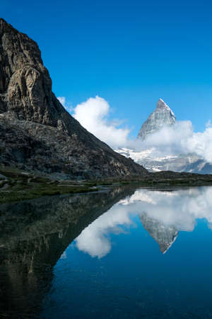Matterhorn in the swiss alpsの写真素材