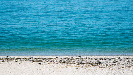 Beach and tropical sea in Etretat, Franceの写真素材