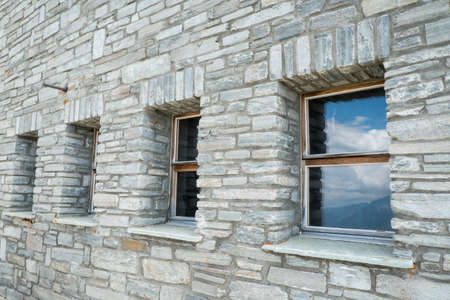 Fragment of classic brick houseの写真素材