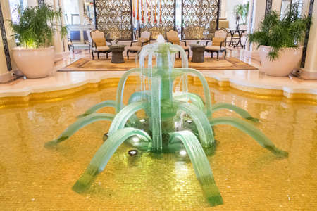 Fountain decoration in the luxury houseのeditorial素材