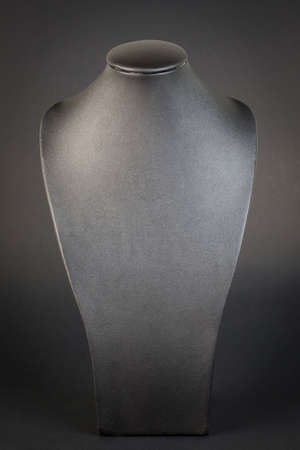 Necklace display on black backgroungの写真素材