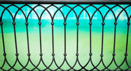 Forged metal fenceの写真素材