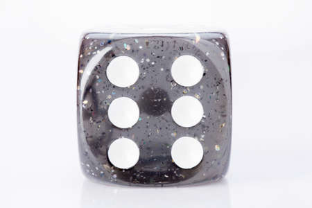 Dice with spots on white background