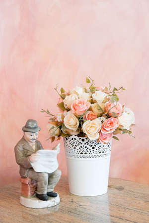 Beautiful bouquet of bright flowers in a vaseの写真素材