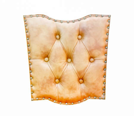 Luxury and grungy background of classic shabby leather texture of a couch with leather buttonsの写真素材