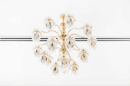 chandelier in classic room shiningの写真素材