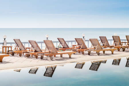 Beach chairの写真素材