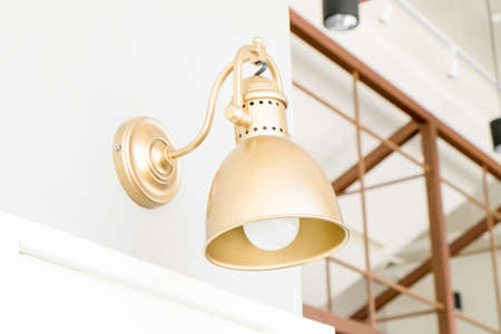 vintage wall lamp in cafe