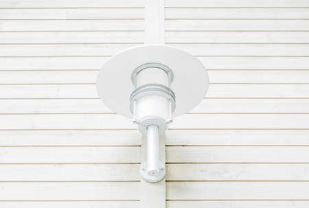 lamp on wooden wallの写真素材