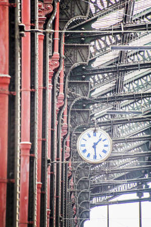 vintage street clockの写真素材