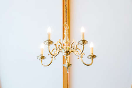 chandelier in classic room shiningの写真素材