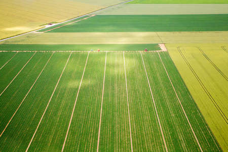 Aerial photograph area on agricultureの写真素材