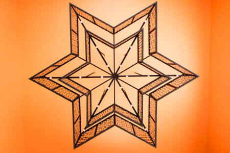 Ornate traditional moroccan lampの写真素材