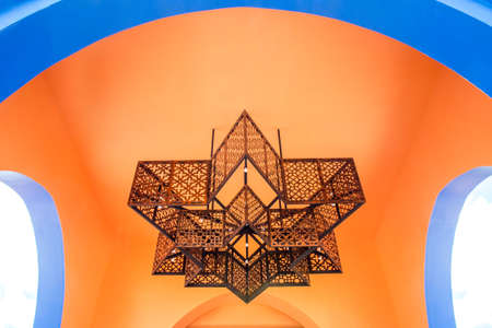 Ornate traditional moroccan lampの写真素材