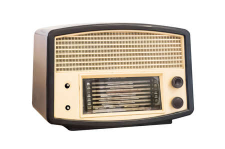 Old radio. Realistic illustration of an old radio receiver of the last century.の写真素材