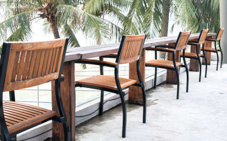 wooden chairsの写真素材