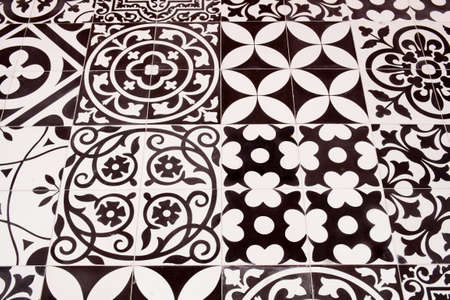 vintage ceramic tiles wall decoration.
