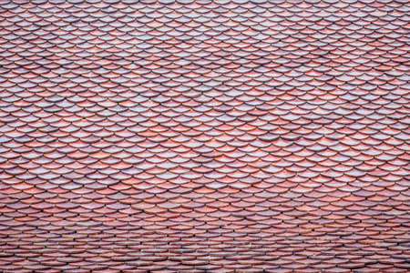 Close up Temple roof tile in thai style