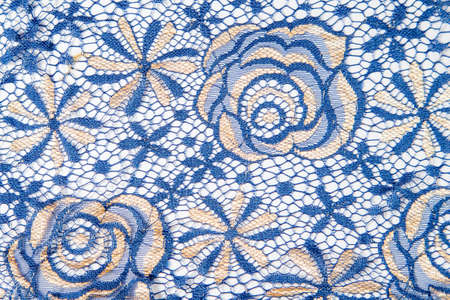 blue guipure with spanglesの写真素材