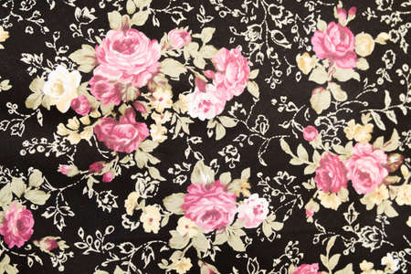 Vintage floral fabricの写真素材